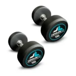 Halter 15Kg Dumbbell Redondo Aço Emborrachado - Imagem 2