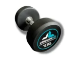 Halter 22,5Kg Dumbbell Redondo Aço Emborrachado